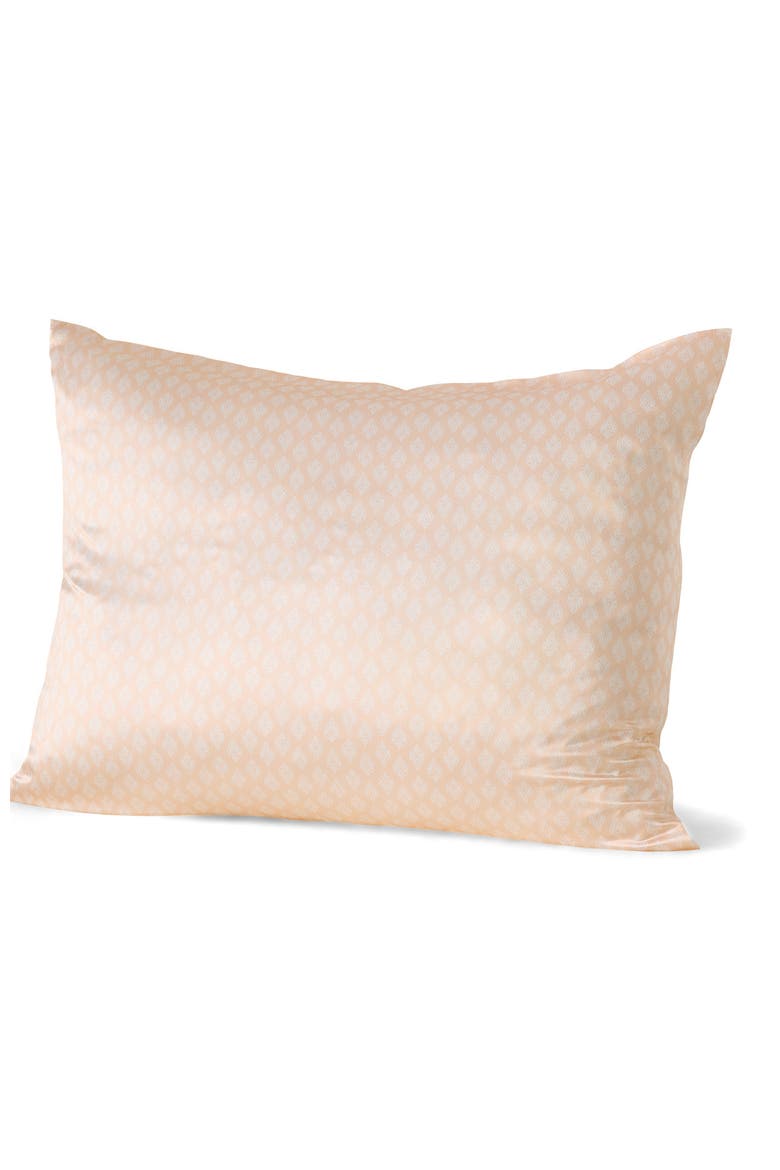 Washable Silk Printed Pillowcase, Main, color, Whispering Pink Multi