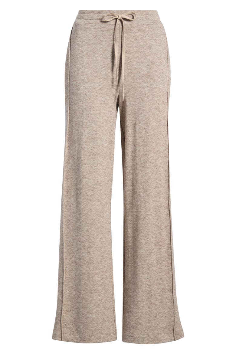 Soft Jersey Track Pants, Alternate, color, OATMEAL HEATHER