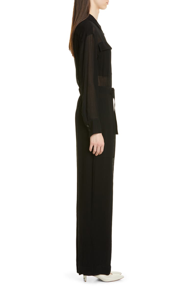 Crinkle Jumpsuit, Alternate, color, BLACK