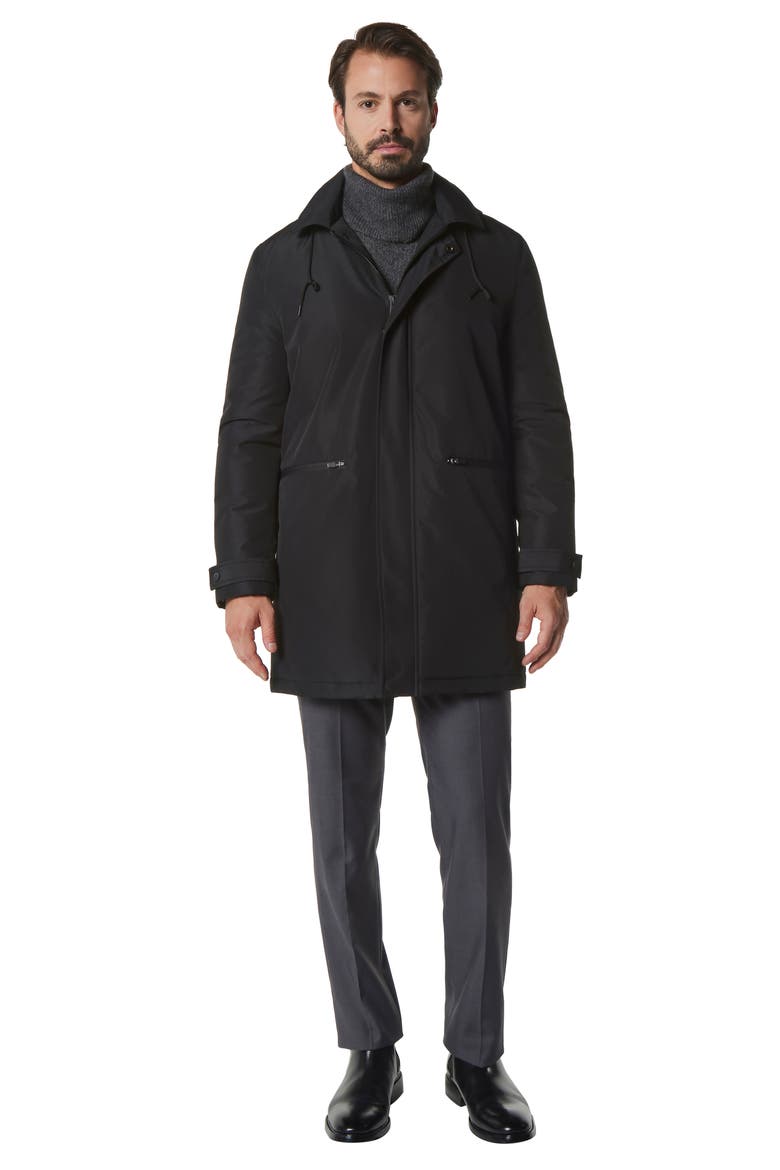 Merrimack Water Resistant Jacket with Removable Hood, Alternate, color, BLACK