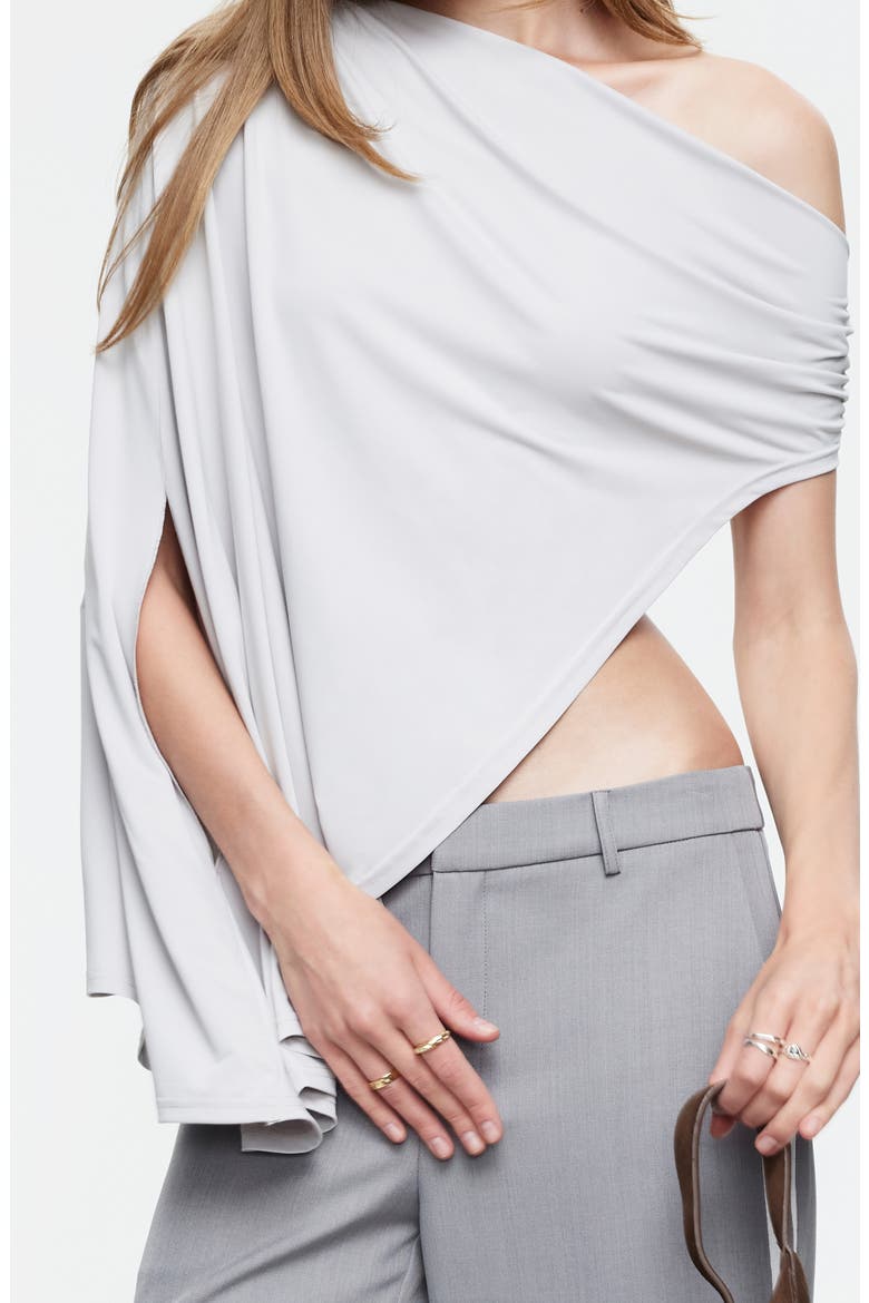 Reborn Asymmetric Poncho, Alternate, color, ASH