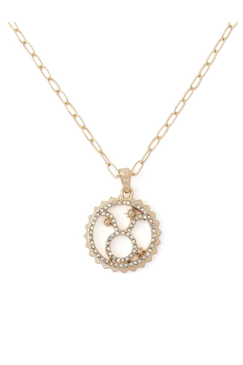 Gemini Charm Pendant Necklace, Alternate, color, BROWN-TAURUS