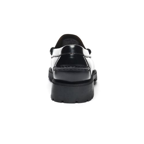 Sebago Black Slip-on Loafers With Lug Sole