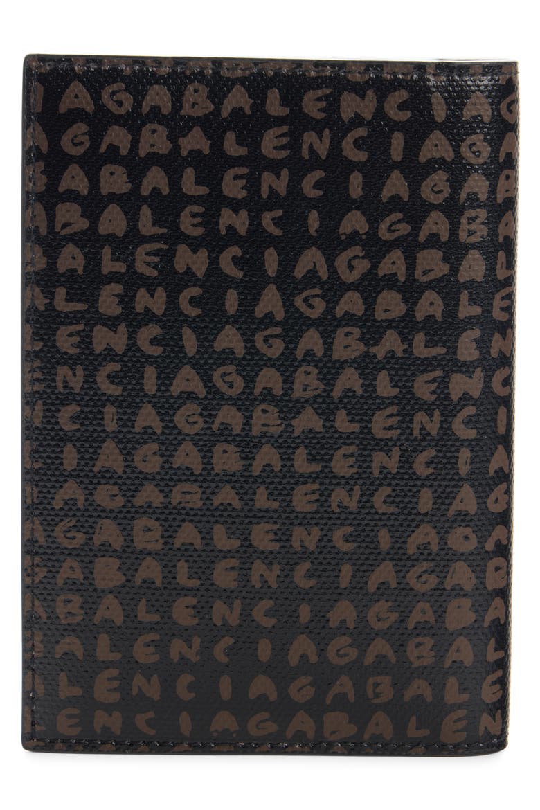 Snob Allover Logo Coated Canvas Passport Holder, Alternate, color, 6636 CORAL