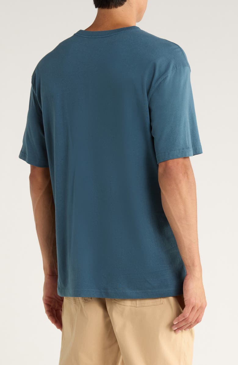 CAT WWR Cat Patch Cotton Boxy T-Shirt, Alternate, color, Orion Blue