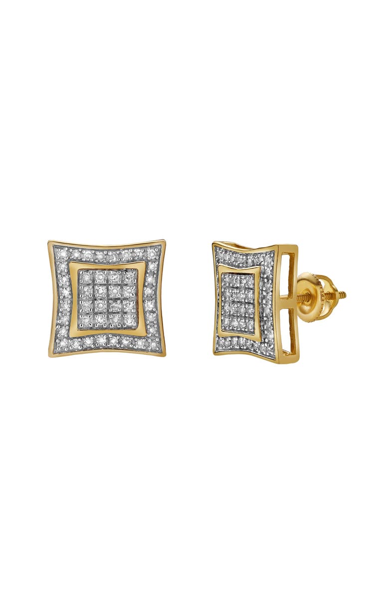 LuvMyJewelry Vontade 10K Yellow Gold Diamond Unisex Earrings - 0.32 Cts, Alternate, color, 