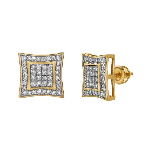 Luvmyjewelry Vontade 10k Yellow Gold Diamond Unisex Earrings In 10k Yellow Gold