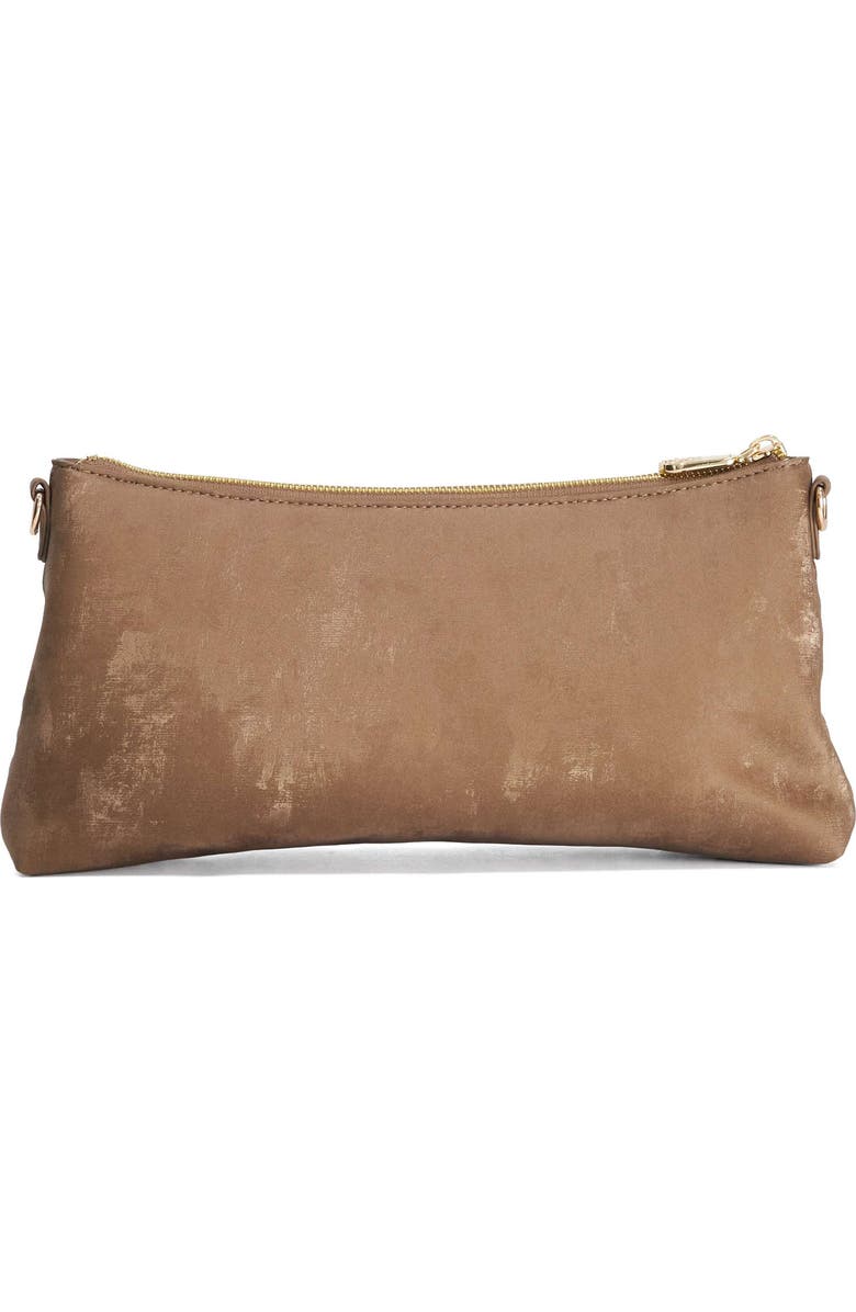 Dune London Earlington Small Zip Shoulder Bag, Alternate, color, Bronze