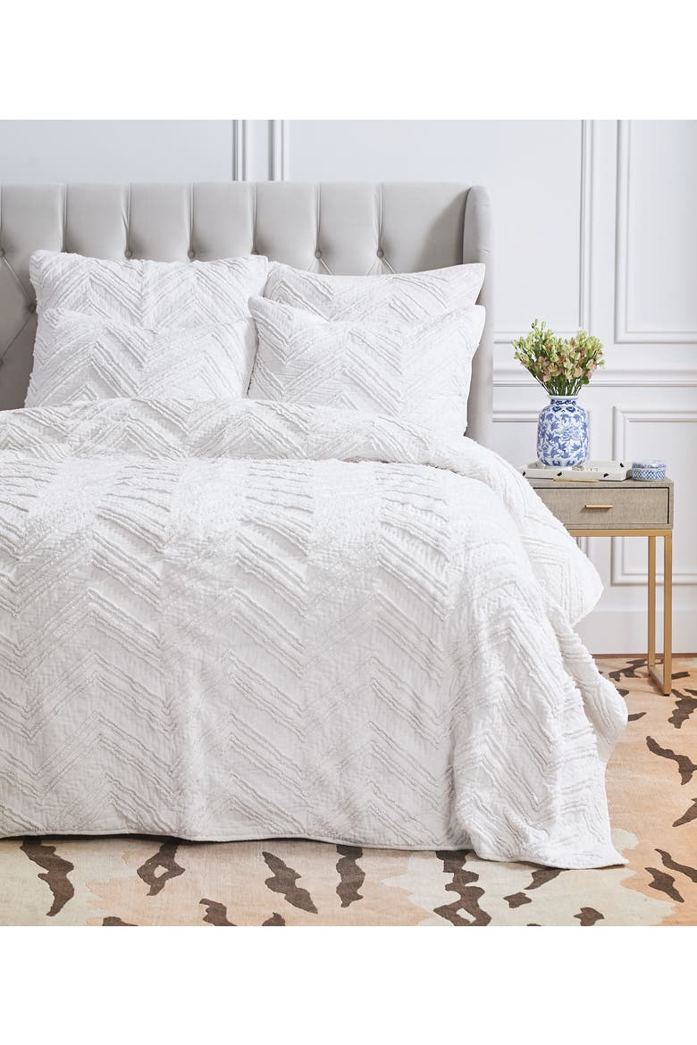 Candlewick Dove King Sham, Alternate, color, White