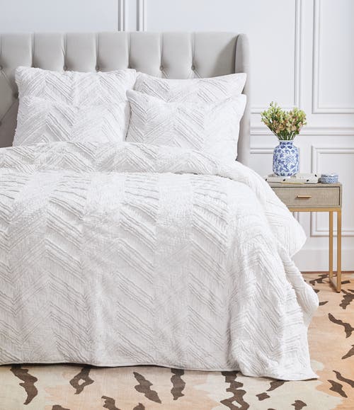 Elisabeth York Candlewick Dove King Sham In White