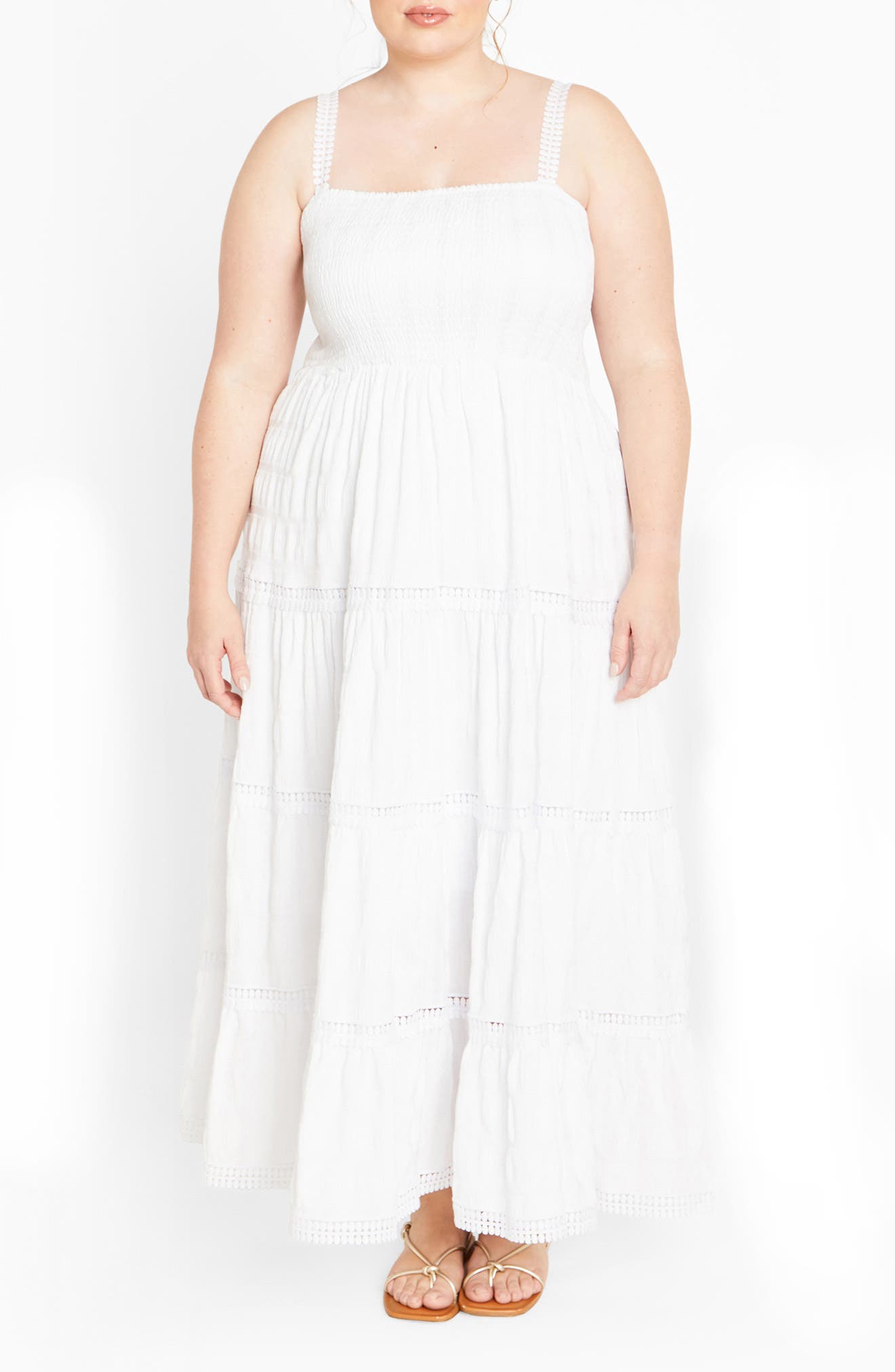 City Chic Dakota Tiered Maxi Sundress