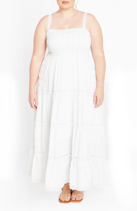 Dakota Tiered Maxi Sundress (Plus)