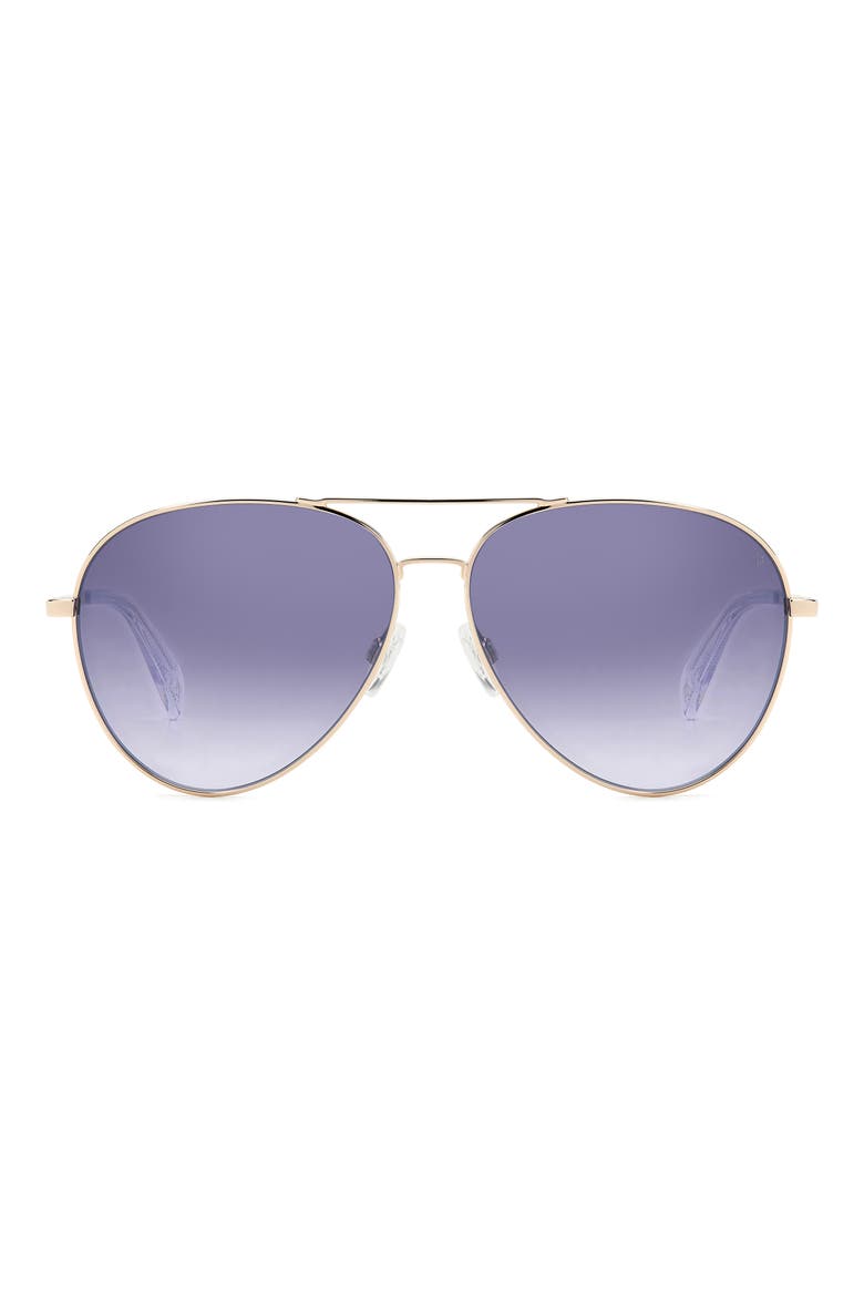 59mm Aviator Sunglasses, Main, color, GOLD/ GREY MS SILVER