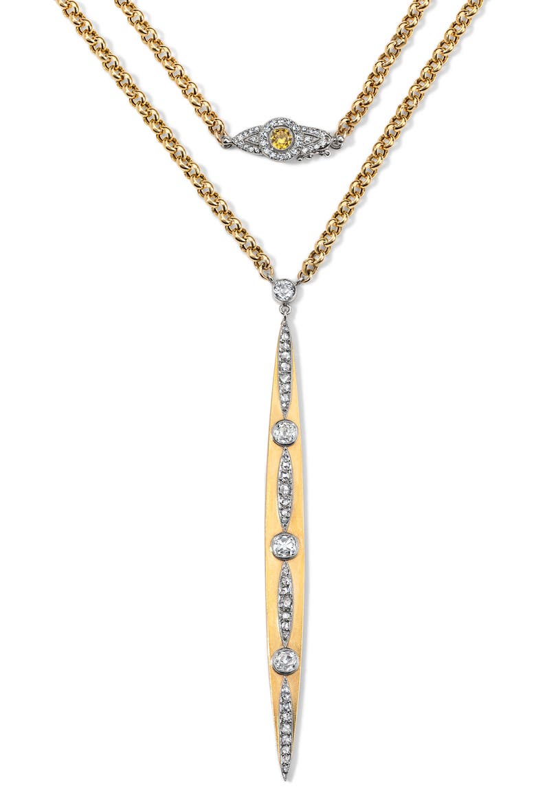 Gilded Age 18K Gold & Diamond Sautoir Necklace, Main, color, 18K YELLOW GOLD