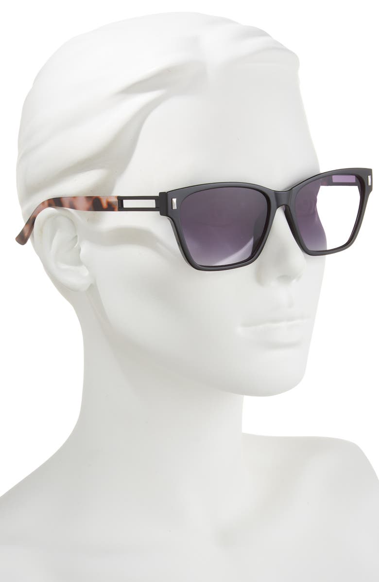 Vince Camuto Cat Eye Sunglasses, Alternate, color, Black/ Oatmeal