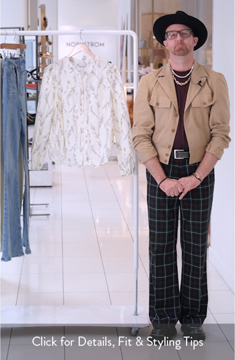 Emiko Floral Cotton & Silk Button-Up Shirt, sales video thumbnail