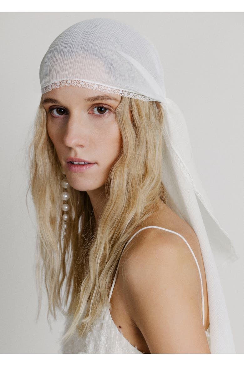Juliet Cap Veil, Main, color, White