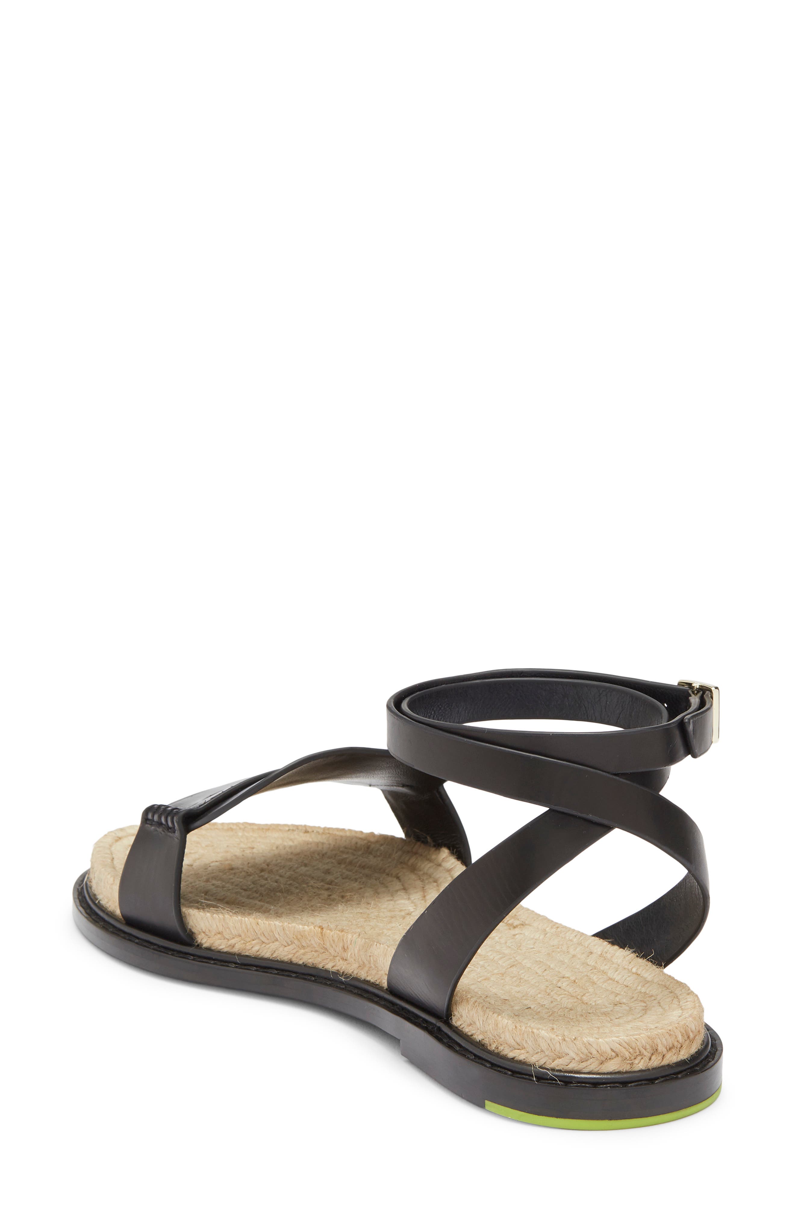 Longchamp Jute Sandal, Alternate, color, Black
