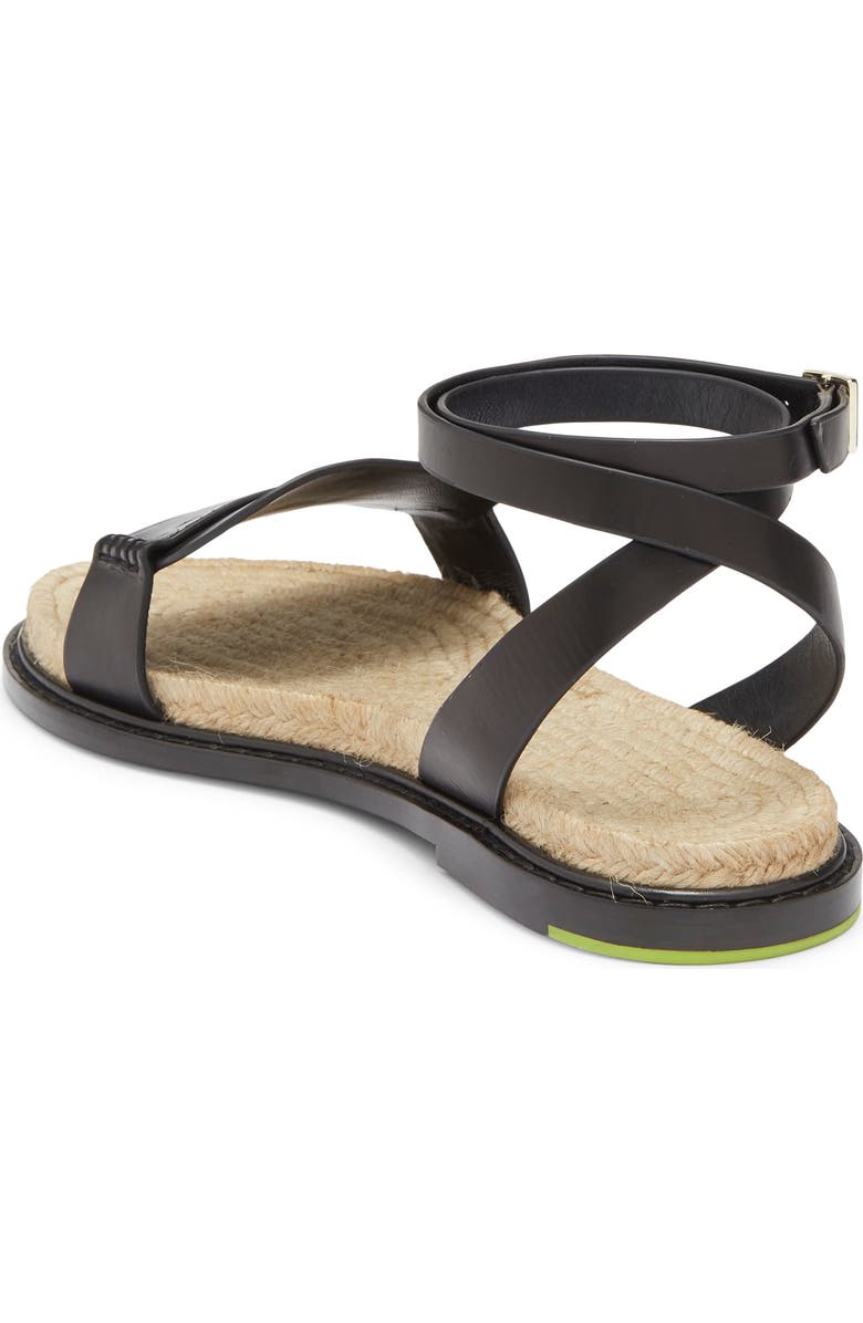 Longchamp Jute Sandal, Alternate, color, Black