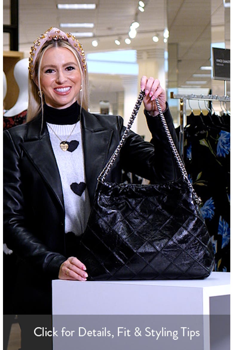 Fleming Distressed Quilted Leather Hobo Bag video