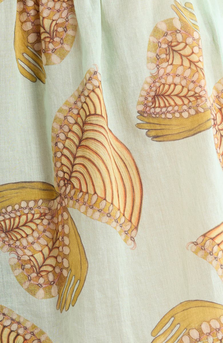 Ulla Johnson Bijous Cover-Up Shorts, Alternate, color, Water Blossoms