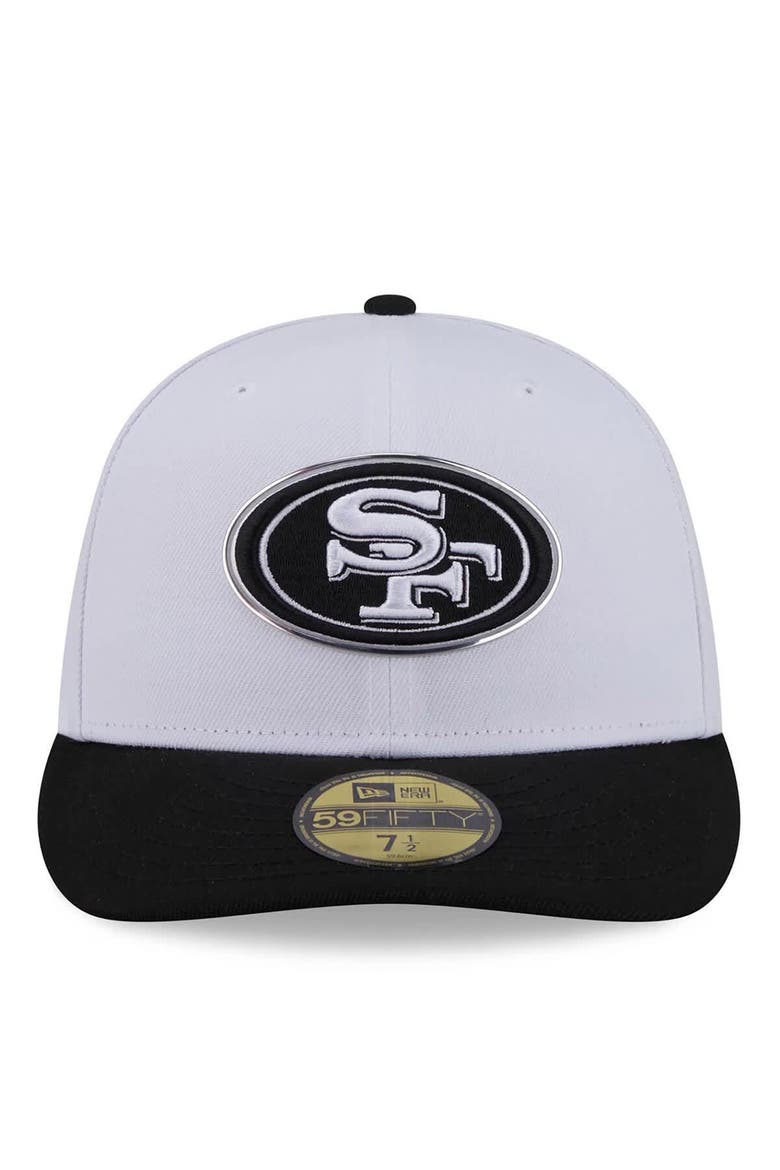 Men's New Era  White/Black San Francisco 49ers 2026 NFL Draft Pre-Curved 59FIFTY Fitted Hat, Alternate, color, White