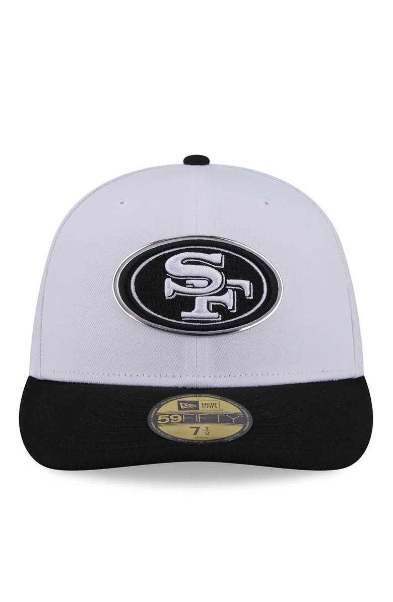 New Era Men's New Era  White/Black San Francisco 49ers 2026 NFL Draft Pre-Curved 59FIFTY Fitted Hat, Alternate, color, White