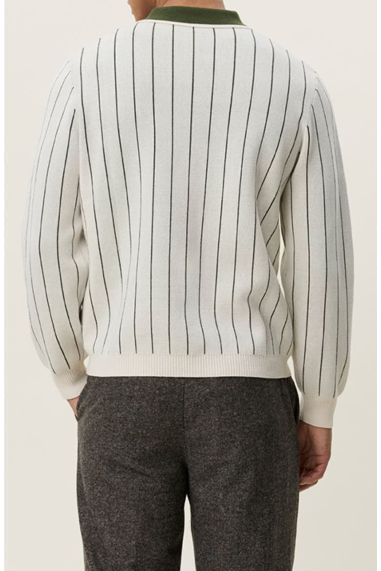 Signature Knitted Long Sleeve Polo, Alternate, color, IVORY