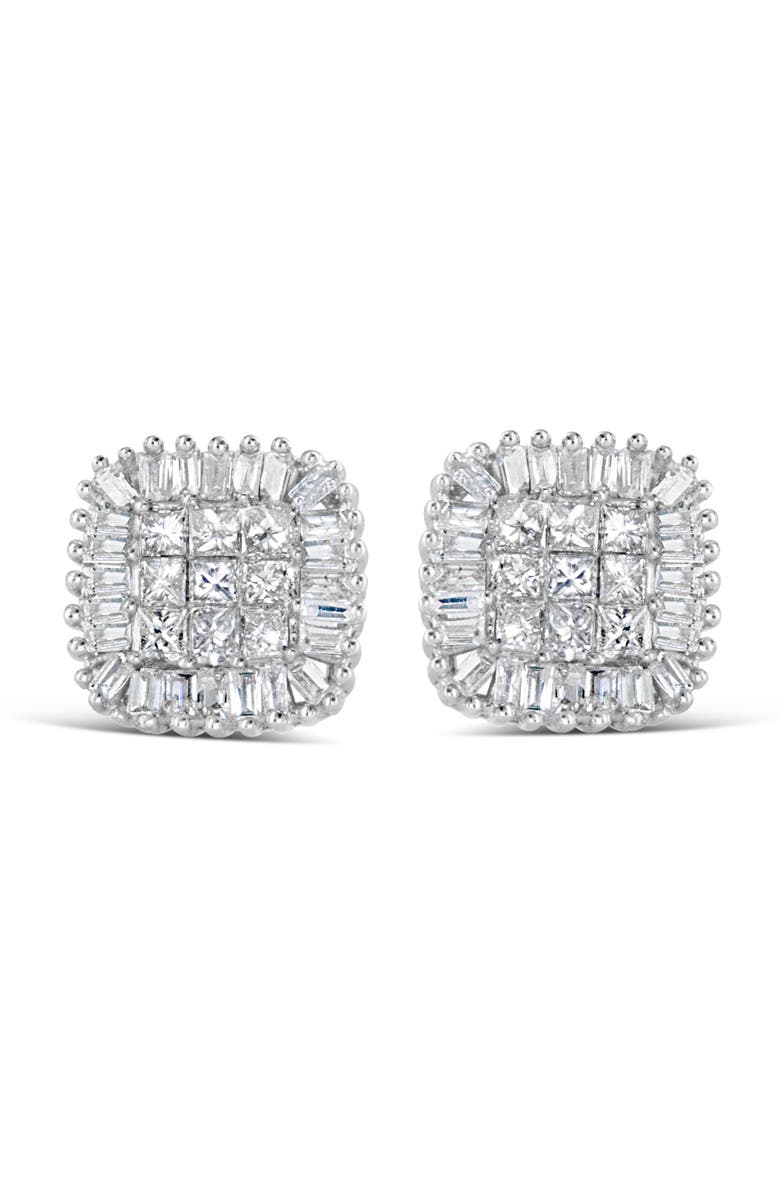 Haus of Brilliance 10K White Gold 1/2 Ct Diamond Composite Stud Earrings, Alternate, color, White