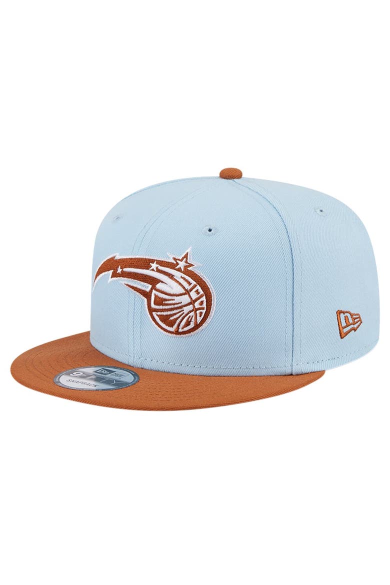 Men's New Era Light Blue/Brown Orlando Magic 2-Tone Color Pack 9FIFTY Snapback Hat, Main, color, Light Blue