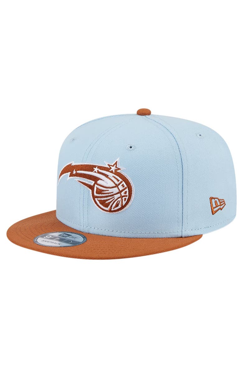 New Era Men's New Era Light Blue/Brown Orlando Magic 2-Tone Color Pack 9FIFTY Snapback Hat, Main, color, 