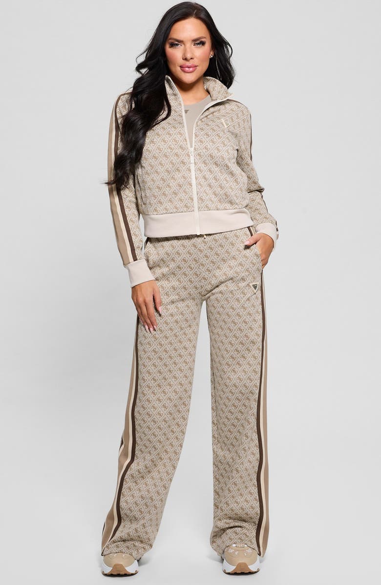 GUESS Jean Logo Full Zip Sweatshirt, Alternate, color, 