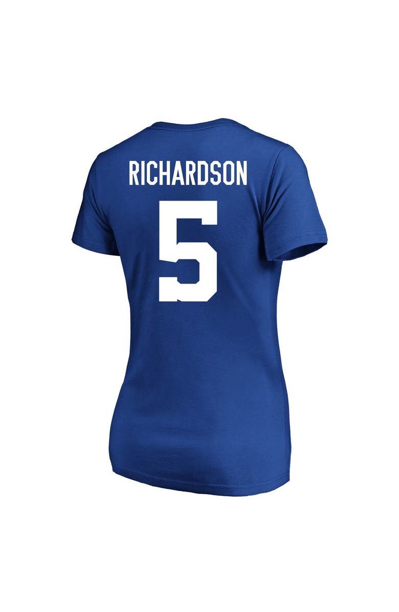 FANATICS Women's Anthony Richardson Royal Indianapolis Colts Plus Size Fair Catch Name & Number V-Neck T-Shirt, Alternate, color, Royal