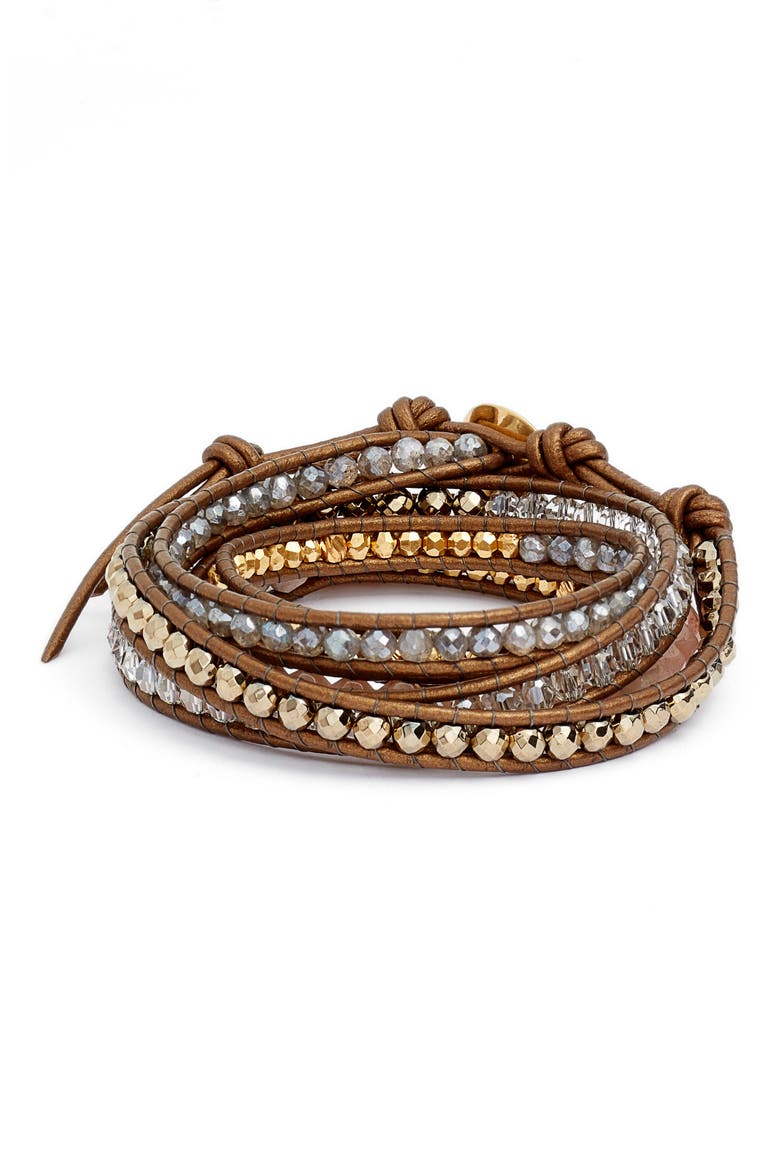 5-Wrap Bracelet, Main, color, PYRITE MIX