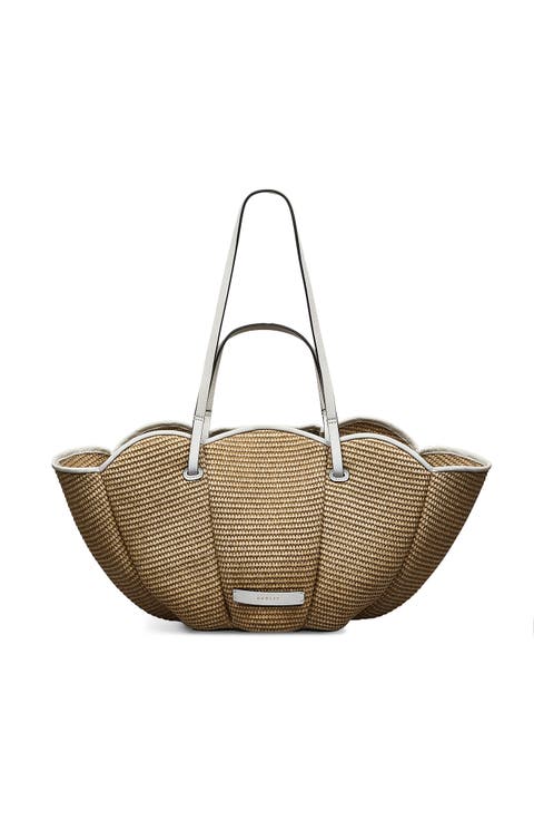 The Lily - Raffia Large Open Top Tote Bag