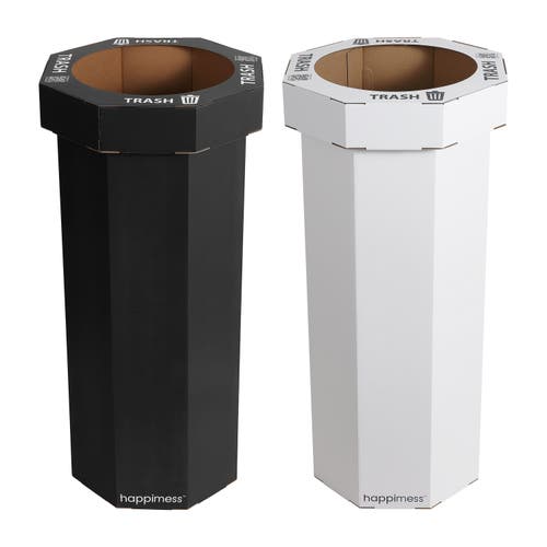 Happimess Fleur 25-gallon Classic Disposable Corrugated Cardboard Event Trash Can And Recycling Bin In Multi