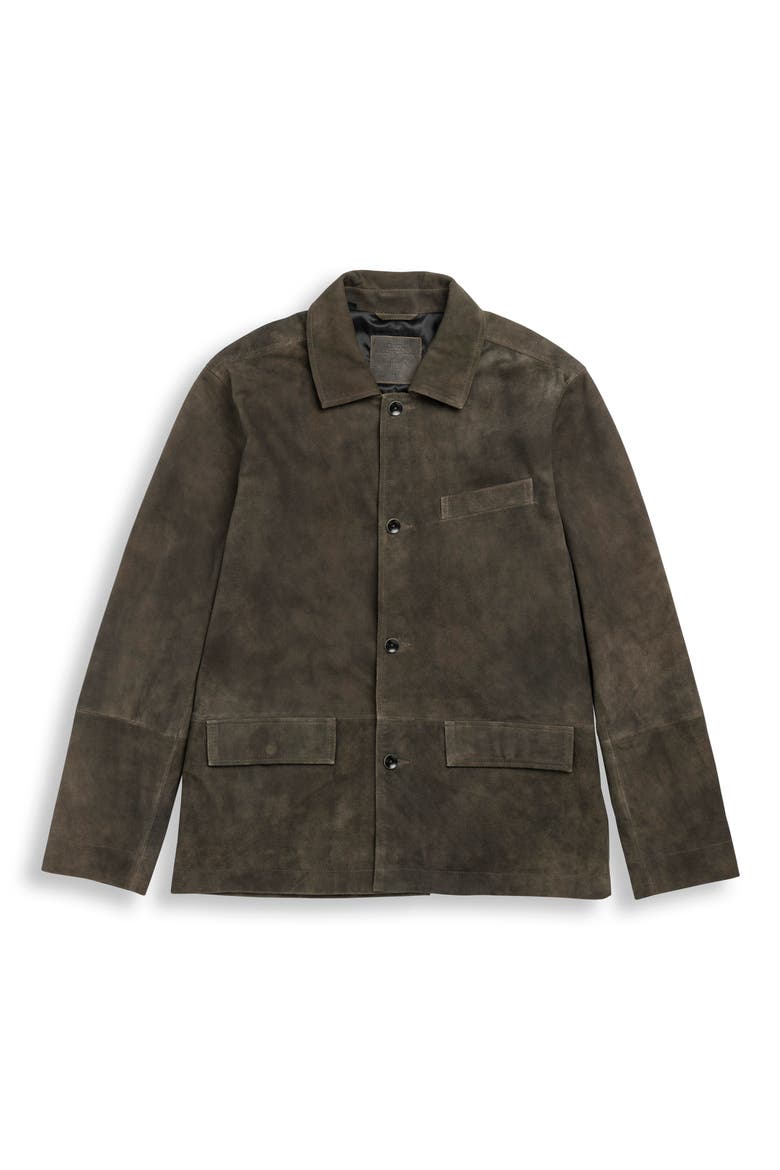 Somerset Suede Shirt Jacket, Alternate, color, MOUSE
