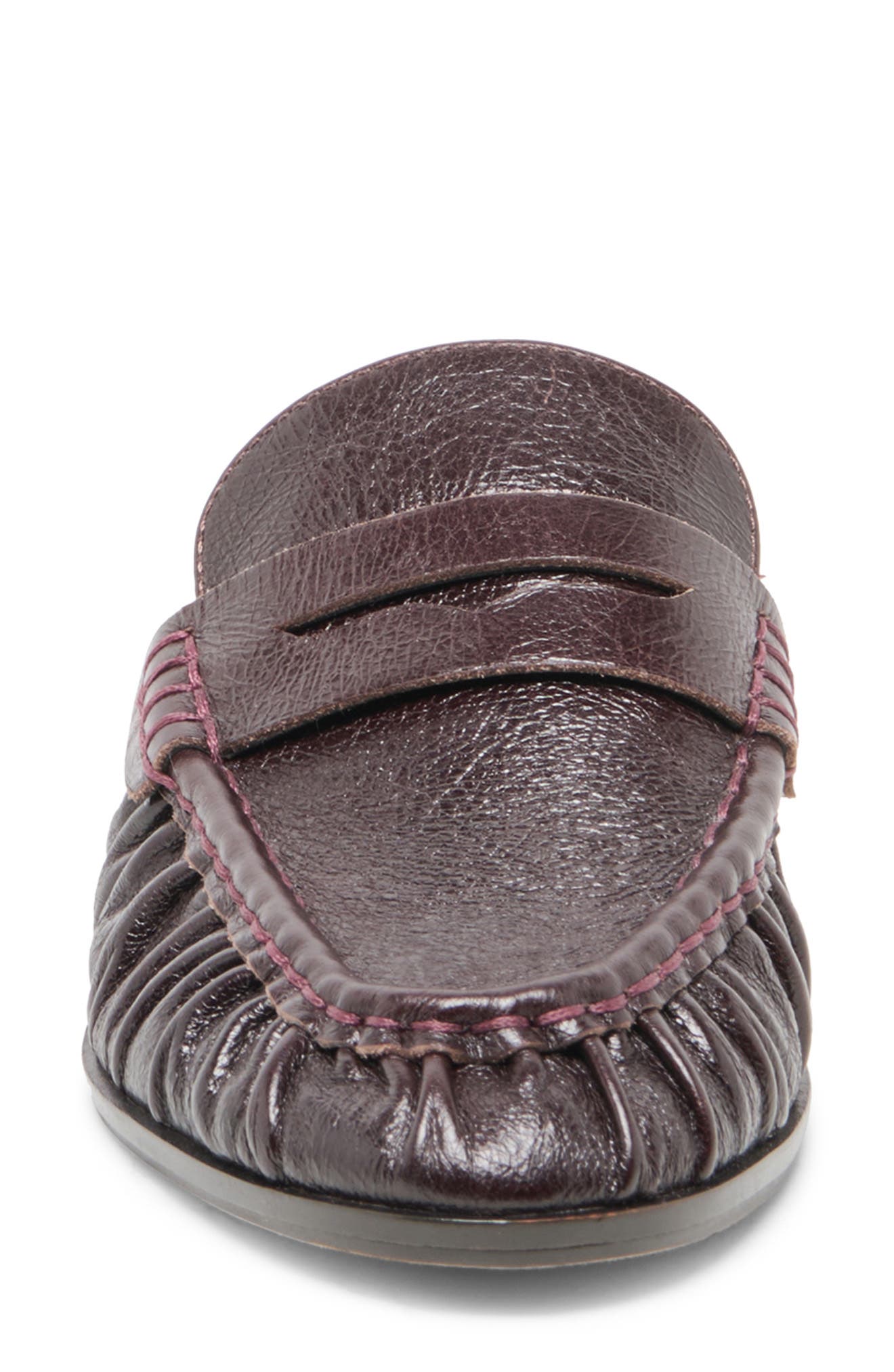 Betzy Mule, Alternate, color, BLACKBERRY LEATHER