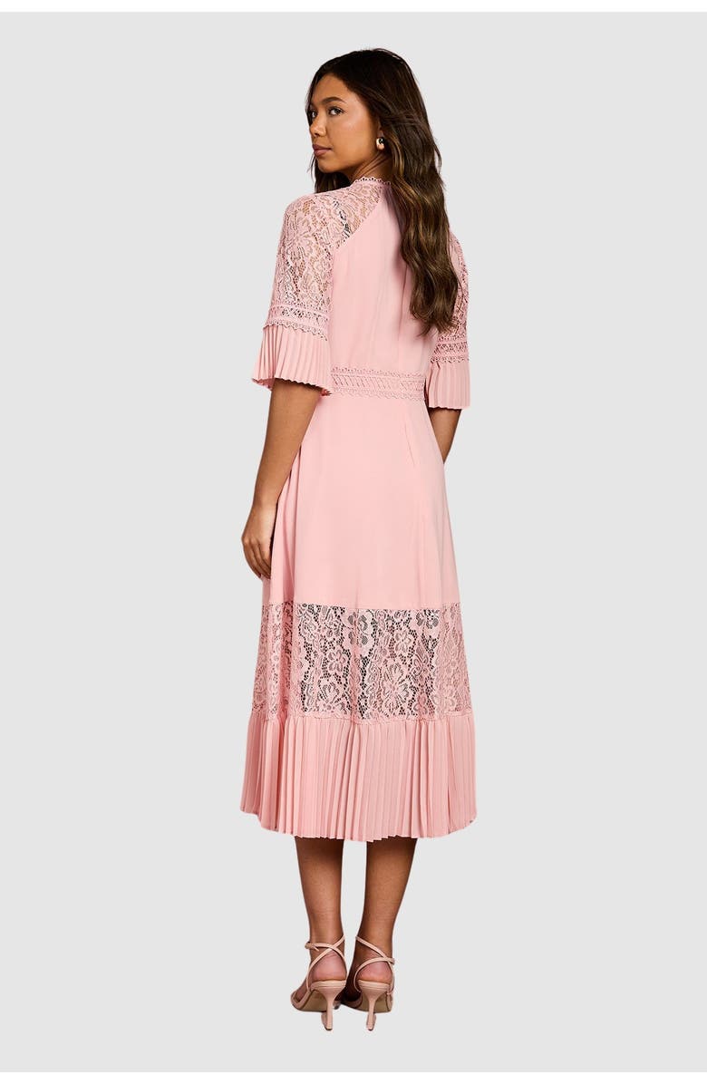 Coast Lace Insert Midi Dress, Alternate, color, Blush