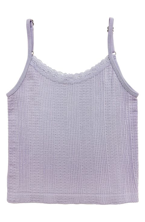 Kids' Lace Trim Textured Camisole (Big Kid)