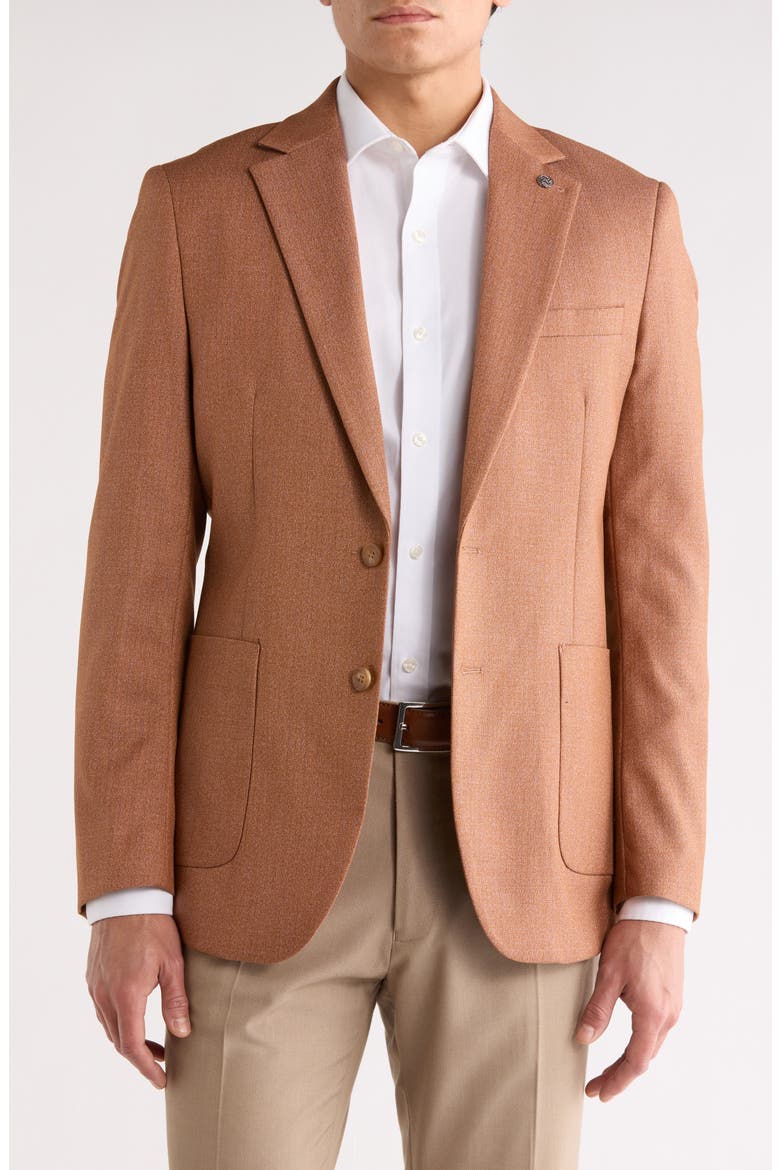 Slim Fit Sport Coat, Main, color, BRICK