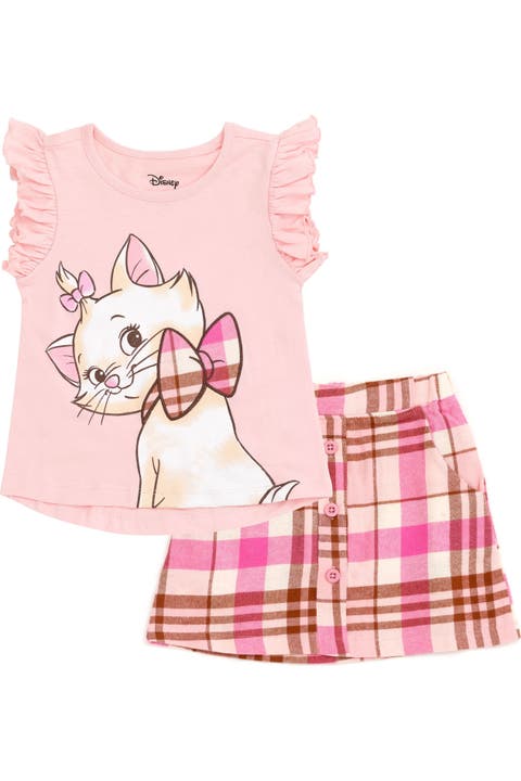 The Aristocats Marie 2-Piece T-Shirt and Plaid Skirt Set