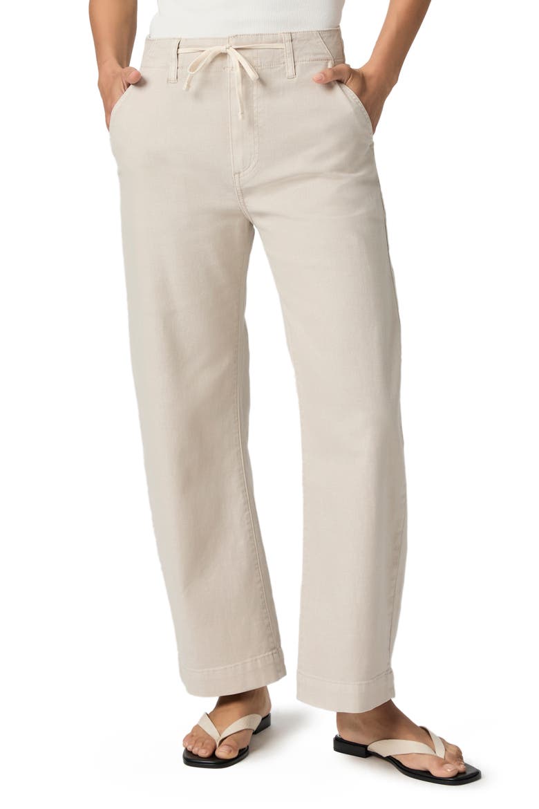 Arellia Drawstring High Waist Ankle Barrel Leg Trouser Jeans, Main, color, VINTAGE PUMICE STONE