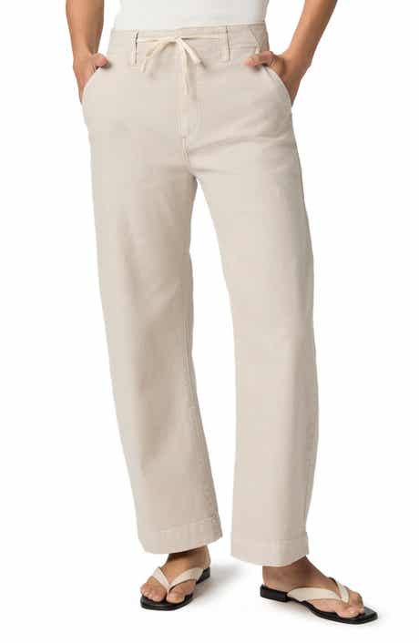 Arellia Drawstring High Waist Ankle Barrel Leg Trouser Jeans