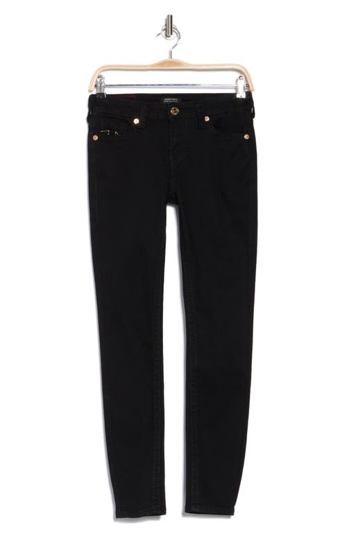 True Religion Jennie Big T Mid Rise Skinny Jeans In Rinse Black