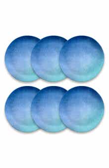 TarHong 6-Piece Oceanic Ombré Dinner Plate Set