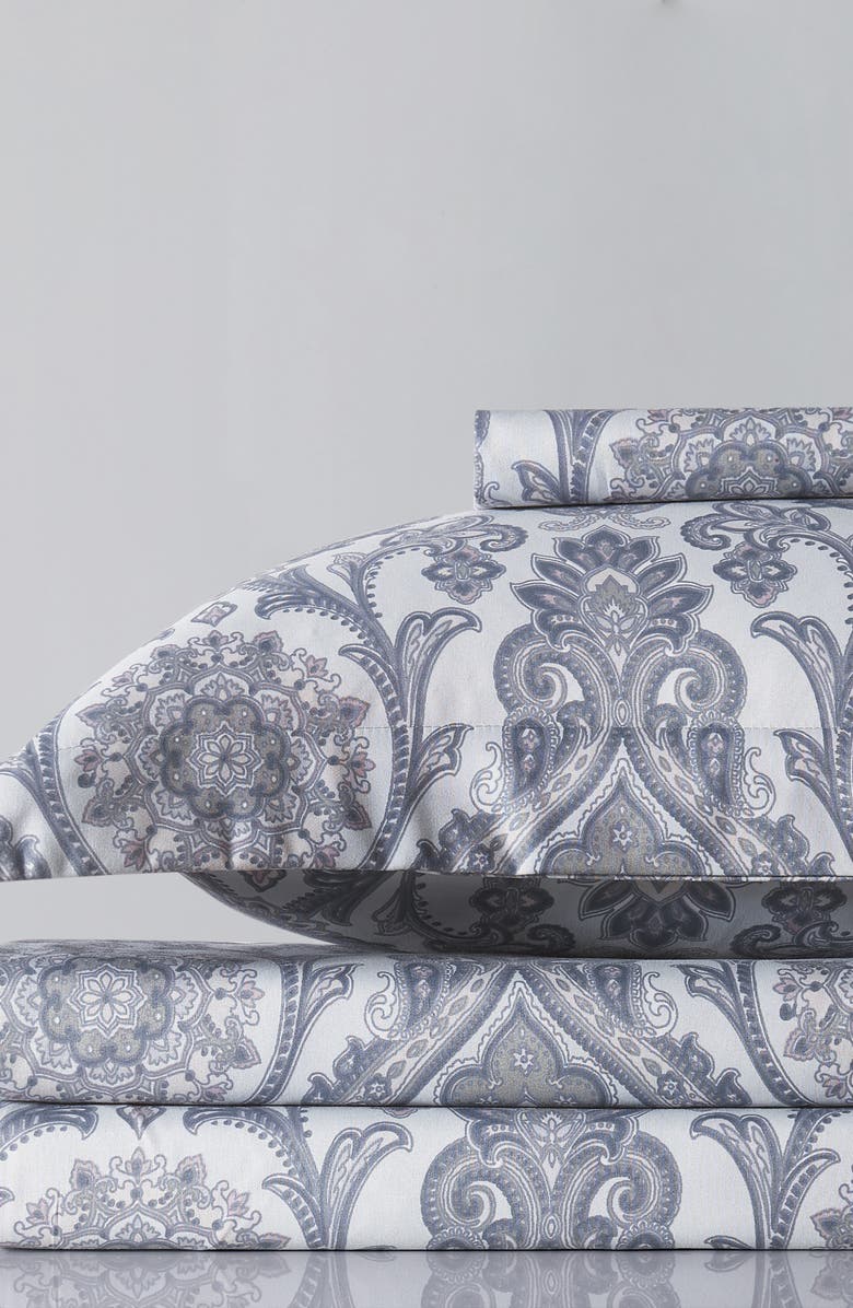 SOUTHSHORE FINE LINENS Boho Paisley Duvet Cover Set, Alternate, color, Boho Paisley Grey