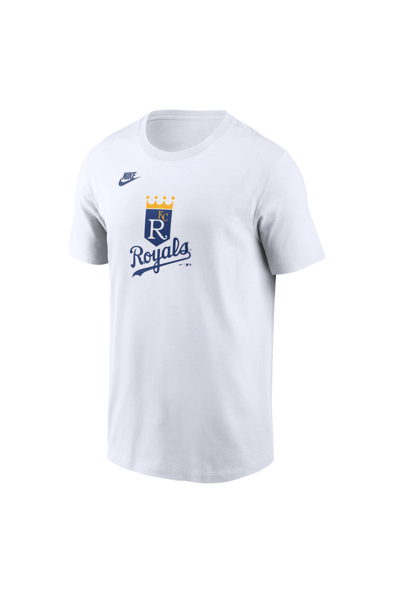 Men's Nike White Kansas City Royals Cooperstown Collection Logo T-Shirt, Alternate, color, White