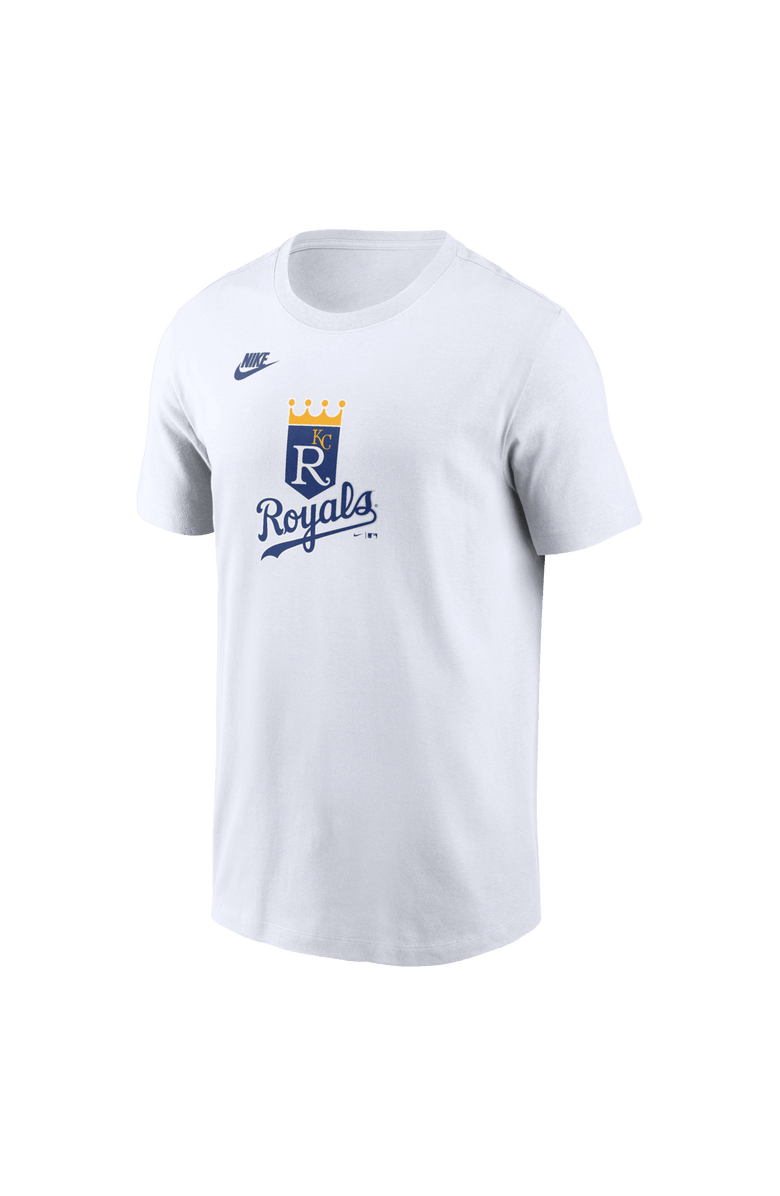 Nike Men's Nike White Kansas City Royals Cooperstown Collection Logo T-Shirt, Alternate, color, White