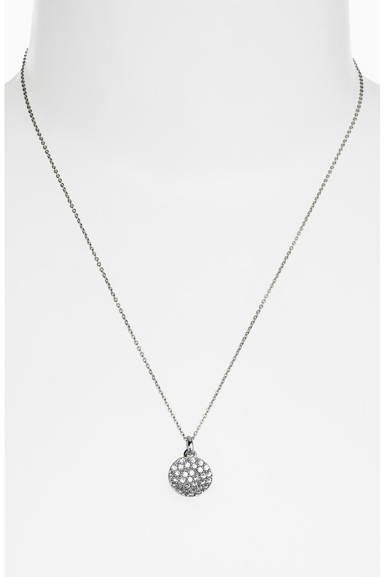 'Mini Nicole' Pendant Necklace, Main, color, SILVER/ CLEAR